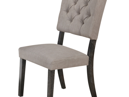 Bernard Fabric & Weathered Gray Oak Side Chair Cheap