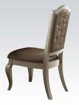 Acme Francesca Side Chair in Silver Champagne (Set of 2) 62082 Online now