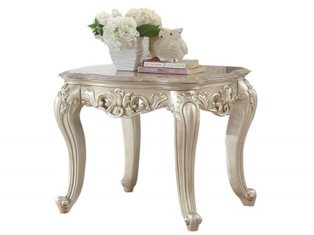 Acme Furniture Gorsedd End Table in Antique White 82442 For Cheap