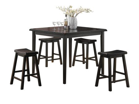 Gaucho Black Counter Height Set (5Pc Pk) Cheap