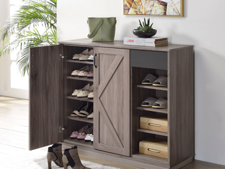 Toski Rustic Gray Oak Cabinet For Discount