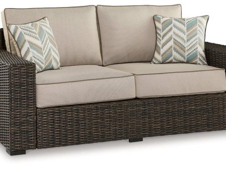 Coastline Bay Outdoor Loveseat with Cushion Online Hot Sale