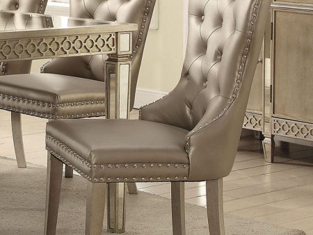 Acme Furniture Kacela Side Chair in Champagne (Set of 2) 72157 Online