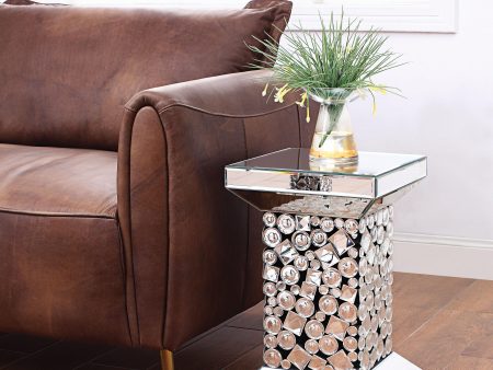 Kachina Mirrored & Faux Gems End Table Fashion