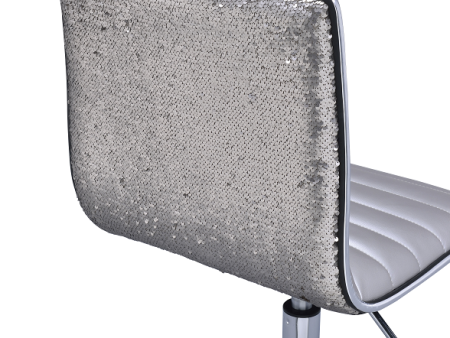 Alessio Silver PU & Chrome Office Chair Online Hot Sale