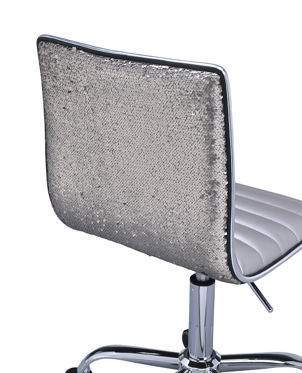 Alessio Silver PU & Chrome Office Chair Online Hot Sale