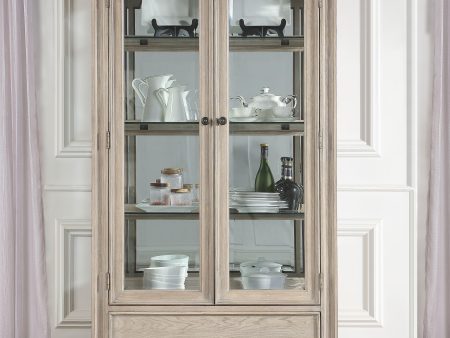 Wynsor Antique Champagne Curio Cabinet Online Hot Sale