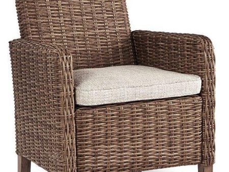 Beachcroft Outdoor Arm Chair with Cushion (Set of 2) For Sale