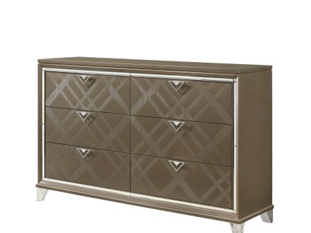 Skylar Dark Champagne Dresser Online now