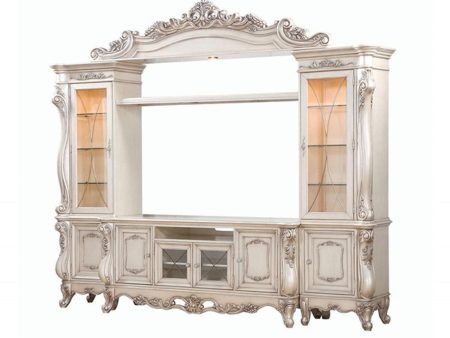 Acme Furniture Gorsedd Entertainment Center in Antique White 91440 For Discount