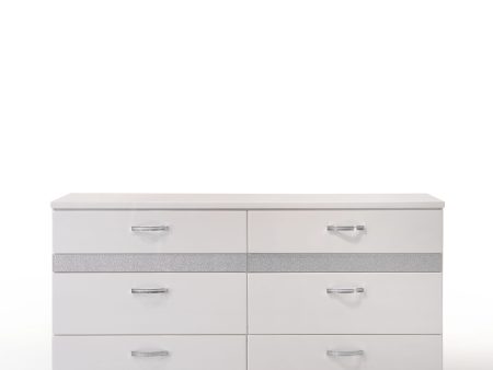 Naima II White High Gloss Dresser For Discount