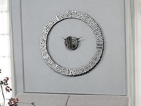 Kachina Mirrored & Faux Gems Wall Clock For Sale