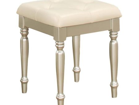 Celandine Vanity Stool in Pearl Silver 1928-14 Discount