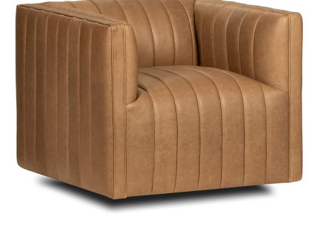 Aiden - Swivel Accent Chair, Mirage Leather - Lumber Online