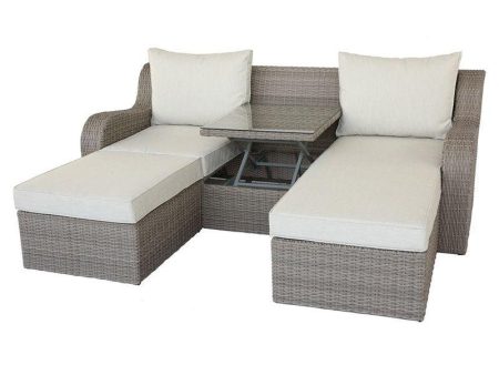 Acme Salena Sofa Bed with Coffee Table in Beige Gray 45010 Online Sale