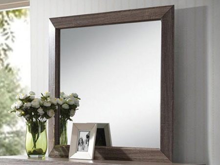 Acme Lyndon Landscape Mirror in Weathered Gray Grain 26024 Supply