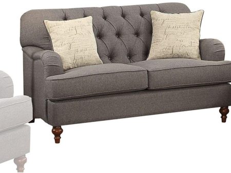 Acme Furniture Alianza Loveseat in Dark Gray 53691 Discount