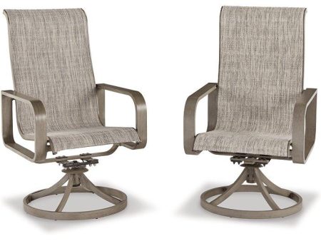 Beach Front Sling Swivel Chair (Set of 2) For Sale