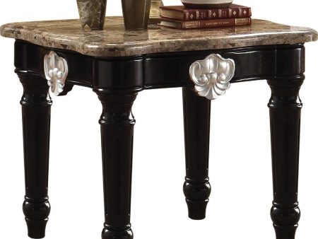 Acme Furniture Ernestine End Table in Marble Black 82152 Sale