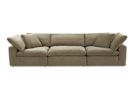 Clay - Modular Sofa Performance Fabric - Desert Sage on Sale