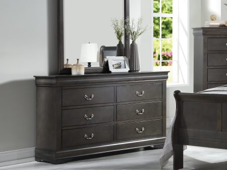 Louis Philippe Dark Gray Dresser Online Sale