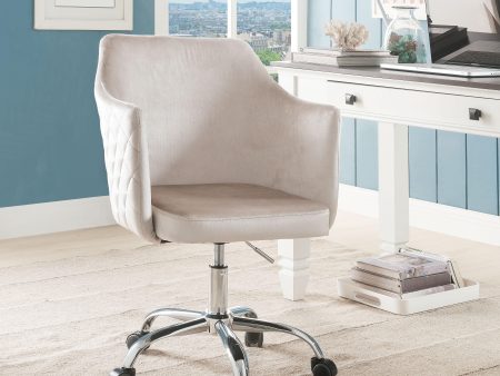 Cosgair Champagne Velvet & Chrome Office Chair Fashion