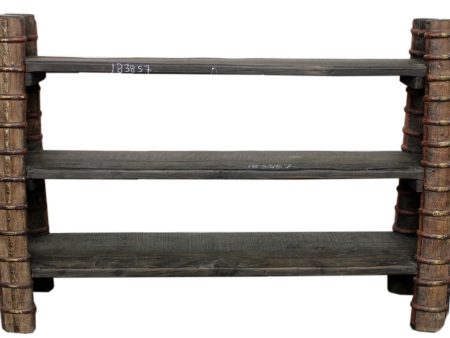 Reclaimed Wood Cart Rack - Black Distressed   Natural Fashion