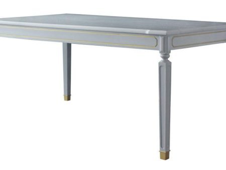 Acme Furniture House Marchese Dining Table in Pearl Gray 68860 Hot on Sale