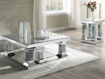 Caesia Mirrored & Faux Diamonds Coffee Table Hot on Sale