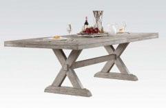 Acme Rocky Rectangular Dining Table in Gray Oak 72860 Supply