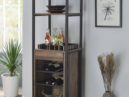 Narik Weathered Oak Wine Rack Online now