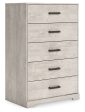 Shawburn - Whitewash - Five Drawer Chest Cheap