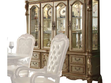 Acme Dresden Buffet w  Hutch in Gold Patina 63155 Discount