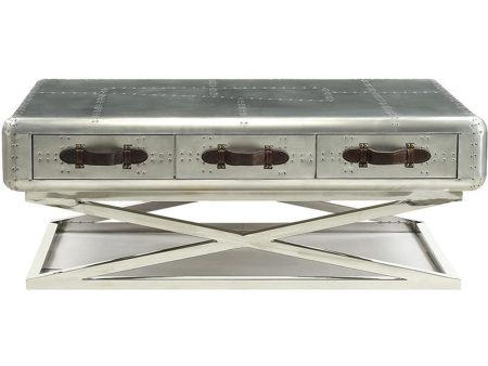 Acme Furniture Brancaster Coffee Table in Aluminum 83555 Online Hot Sale