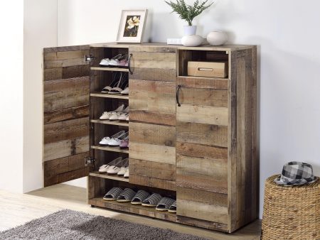 Howia Rustic Gray Oak Cabinet Fashion