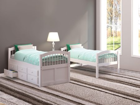 Micah White Bunk Bed & Trundle (Twin Twin) Discount