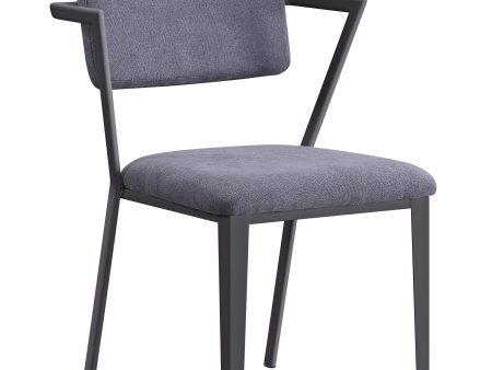 Cargo Gray Fabric & Gunmetal Chair Online Sale