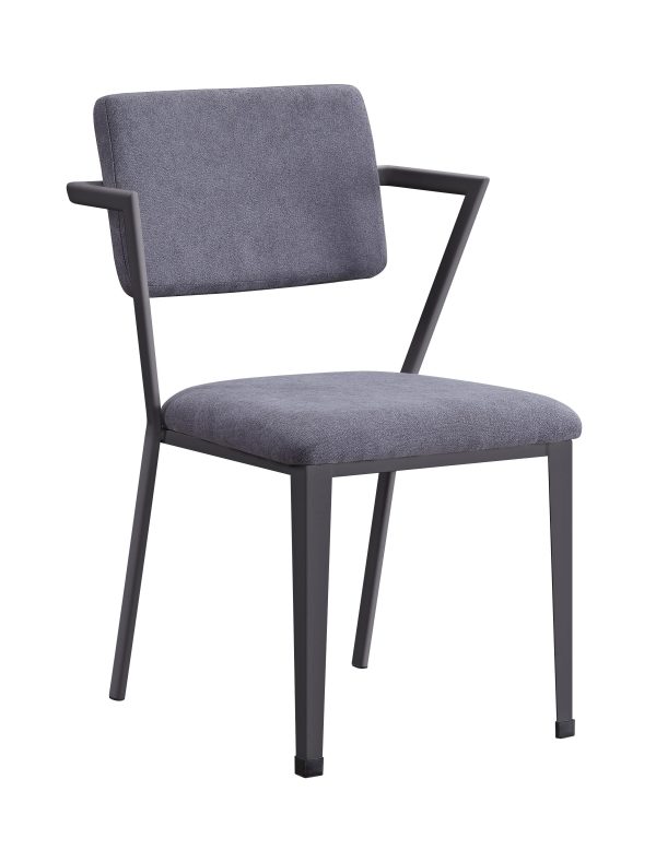 Cargo Gray Fabric & Gunmetal Chair Online Sale