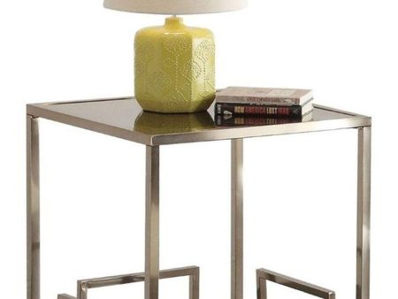 Acme Damien End Table in Champagne 81627 Discount