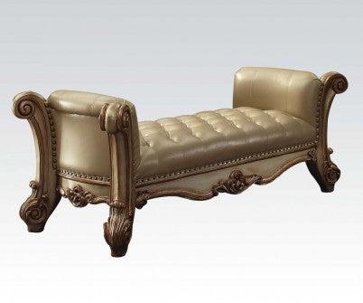 Acme Vendome Upholstered Bench in Gold Patina 96484 Hot on Sale