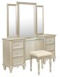 Celandine Vanity Stool in Pearl Silver 1928-14 Discount