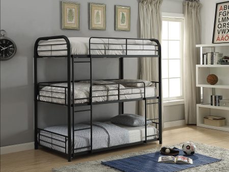 Cairo Sandy Black Bunk Bed (Triple Full) Online now