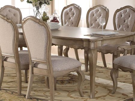 Acme Chelmsford Dining Table in Antique Taupe 66050 For Sale