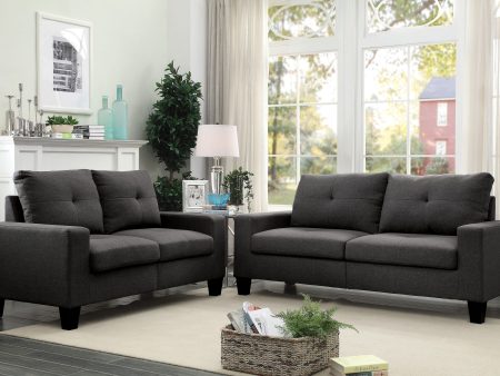 Platinum II Gray Linen Sofa & Loveseat Online Hot Sale