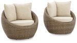 Danson Swivel Lounge with Cushion (Set of 2) For Sale