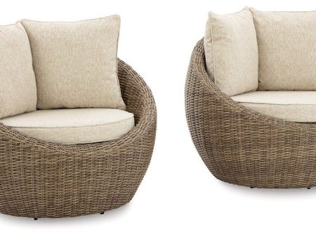 Danson Swivel Lounge with Cushion (Set of 2) For Sale