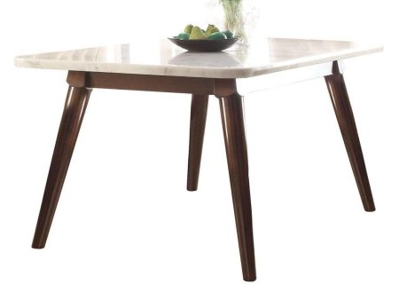 Acme Gasha Dining Table in White Walnut 72820 For Cheap