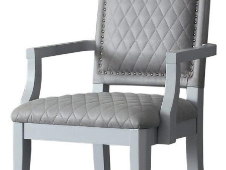 Acme Furniture House Marchese Arm Chair in Pearl Gray (Set of 2) 68863 Online Hot Sale