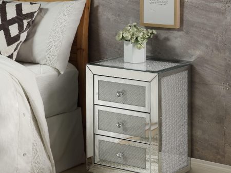 Lavina Mirrored & Faux Diamonds Accent Table Cheap