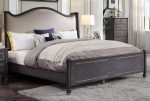 Acme Furniture House Marchese California King Upholstered Panel Bed in Tobacco 28894CK on Sale